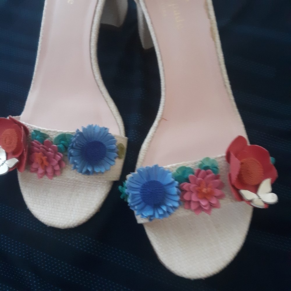 Kate Spade Butterfly Garden Summer Shoes 7.5 - Picture 3 of 6